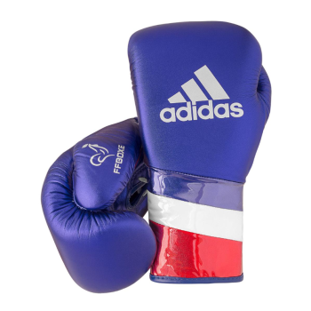 Gants de Boxe à lacets entrainement et compétition FFB Adidas Speed 500